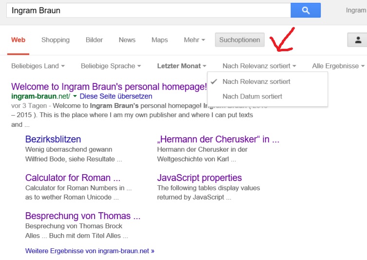 Verfeinerung von Suchen mit Google 2