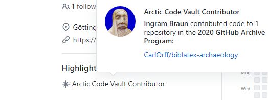 biblatex-archaeology [v2.2] selected for long-term archival in the GitHub Arctic Code Vault