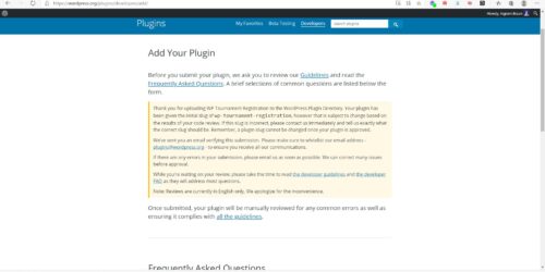 My first WordPress plugin uploaded for review 4