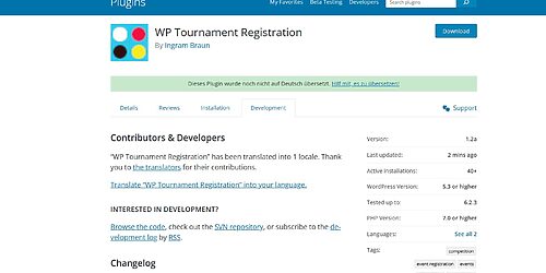 WP Tournament Registration 1.2a released 8