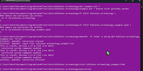 biblatex-archaeology in its environment Ⅴ: TeX4ht for HTML or MS Word conversion 3